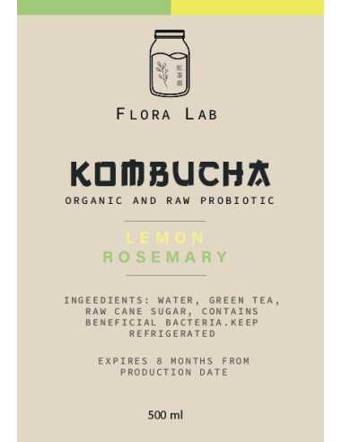 كمبوتشا إكليل الجبل بعشبة الليمون