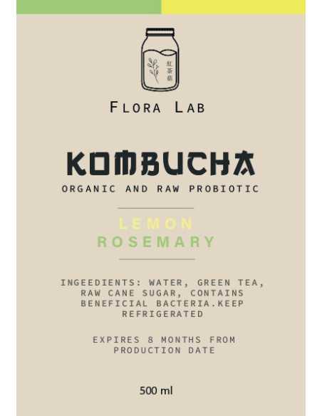 كمبوتشا إكليل الجبل بعشبة الليمون