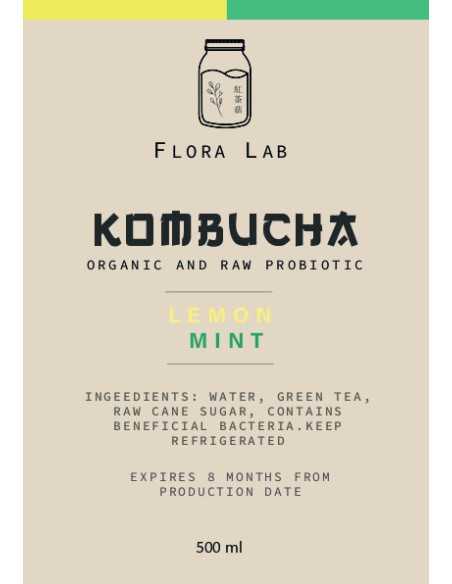 كمبوتشا ليمون بالنعناع